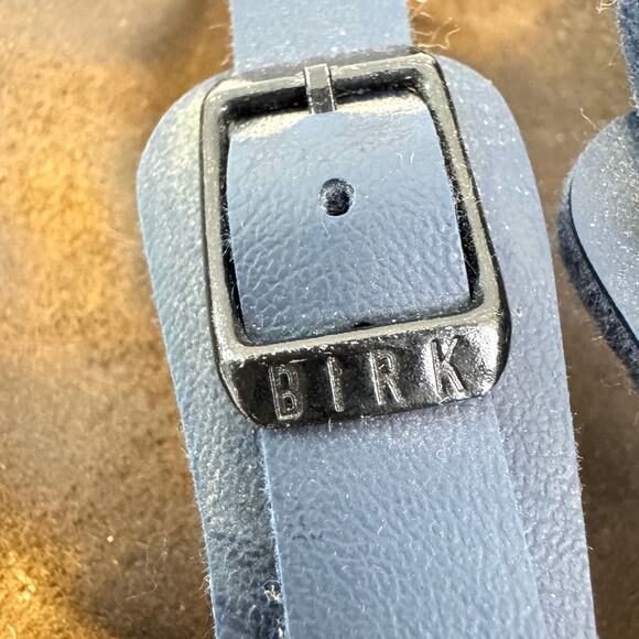 Birkenstock Womens Florida Birko-Flor Soft Bed Sandal Size 40 / 9 Vegan Blue - Picture 9 of 11